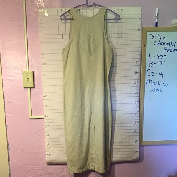 BRYN CONNELLY PETITES women’s jumper  sz 4 khaki - Picture 5 of 7